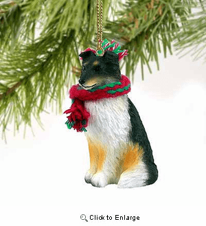 Shetland Sheepdog Tiny One Christmas Ornament Tricolor