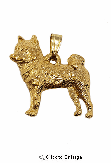 Shiba Inu 24K Gold Plated Pendant