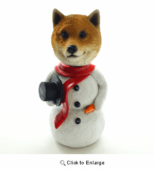 Shiba Inu Snowman Christmas Decoration