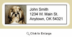 Shih Tzu Address Labels