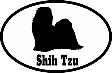 Shih Tzu Bumper Sticker Euro