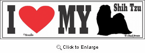 Shih Tzu Bumper Sticker I Love My