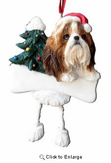 Shih Tzu Christmas Tree Ornament - Personalize