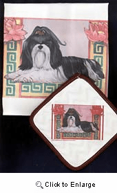 Shih Tzu Dish Towel & Potholder