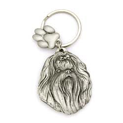 Shih Tzu Keychain Pewter