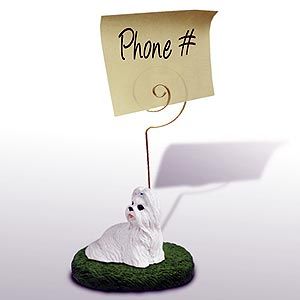 Shih Tzu Note Holder (White)