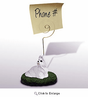 Shih Tzu Note Holder (White)