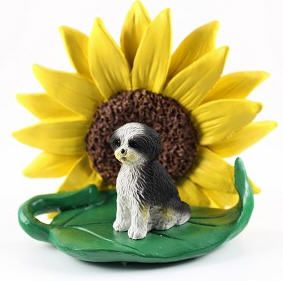 Shih Tzu Puppy Cut Sunflower Figurine