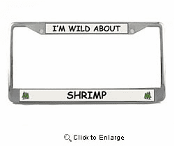 Shrimp License Plate Frame