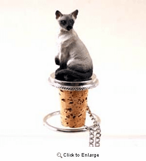 Siamese Cat Bottle Stopper