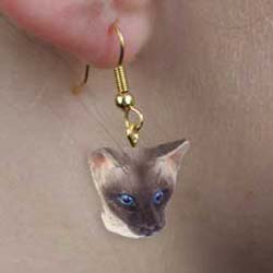 Siamese Cat Authentic Earrings