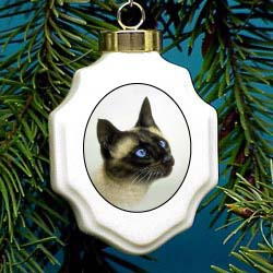 Siamese Christmas Ornament Porcelain
