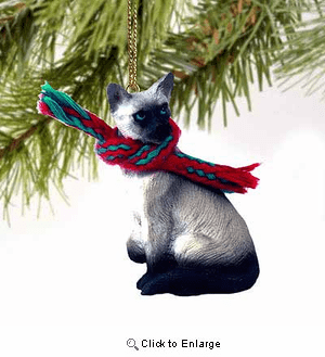 Siamese Cat Tiny One Christmas Ornament
