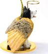 Siberian Husky Angel Ornament Black-White Brown Eyes