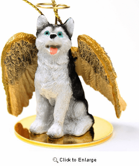 Siberian Husky Christmas Ornament Angel