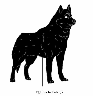 Siberian Husky Garden Stake