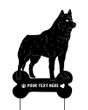 Siberian Husky Garden Stake