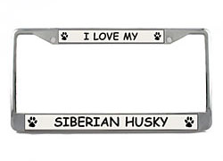 Siberian Husky License Plate Frame