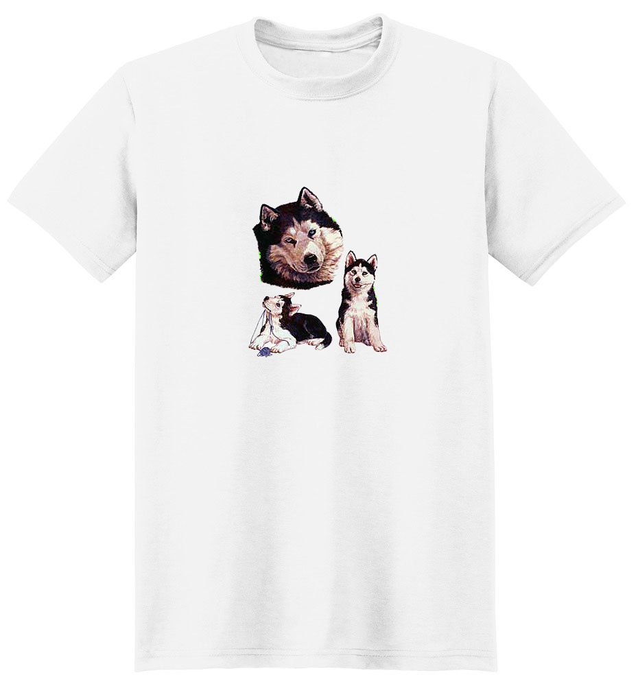 Siberian Husky T-Shirt - Collage