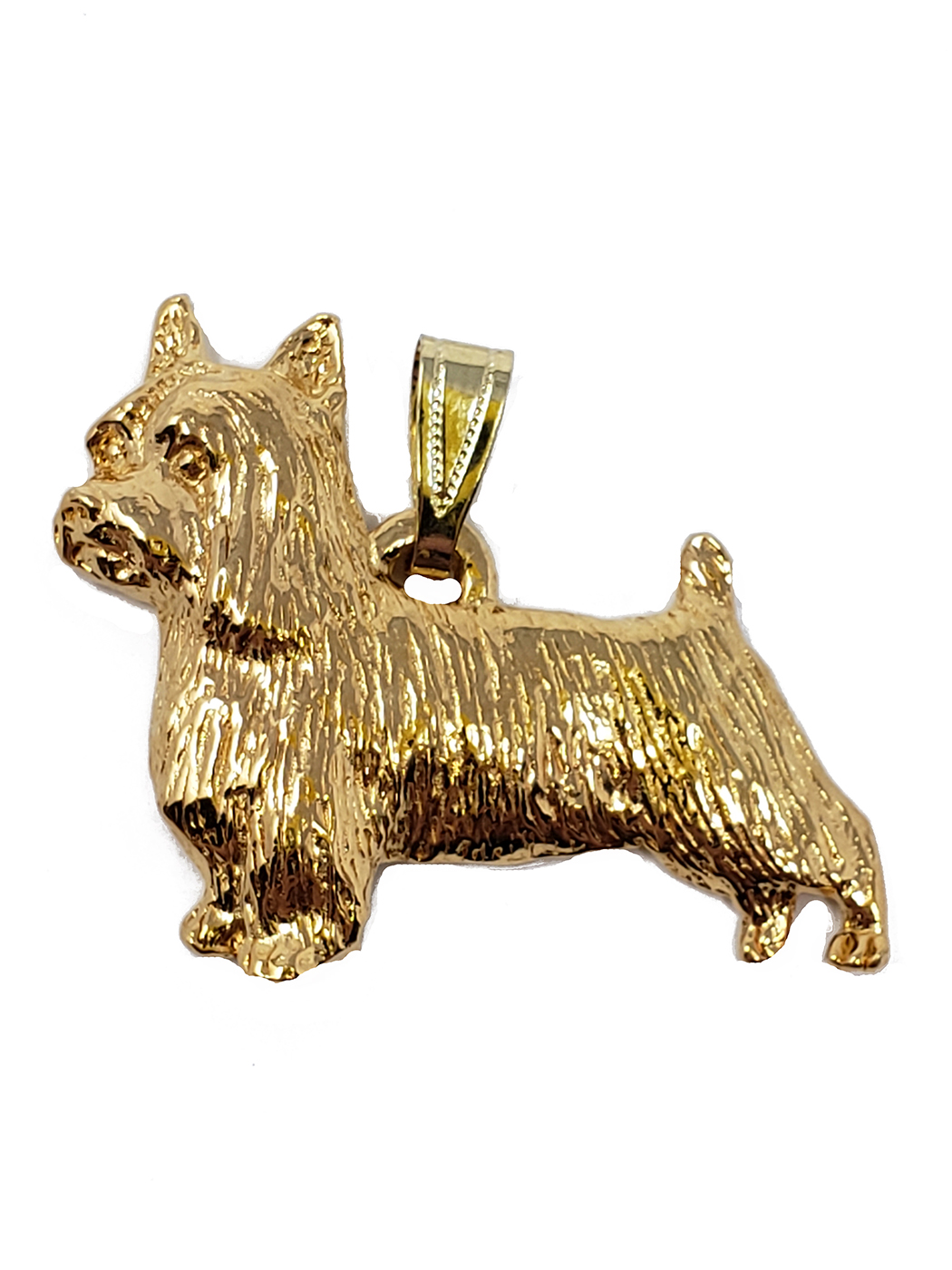 Silky Terrier 24K Gold Plated Pendant