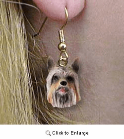 Silky Terrier Authentic Earrings