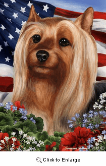 Silky Terrier House Flag