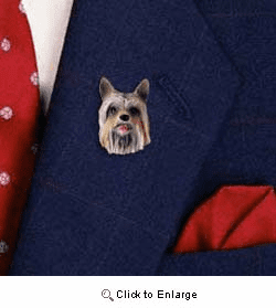 Silky Terrier Pin Hand Painted Resin