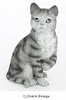 Silver Tabby (Large One) Cat Figurine 2.25"