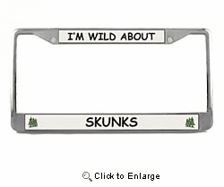 Skunk License Plate Frame