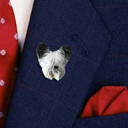 Skye Terrier Pin Hand Painted Resin