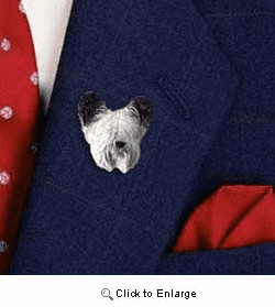 Skye Terrier Pin Hand Painted Resin