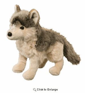 "Smoke" DLux Wolf Plush 18" by Douglas Toy