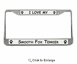 Smooth Fox Terrier License Plate Frame