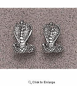 Snake Earrings Sterling Silver
