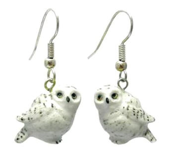 Snow Owl Earrings True to Life