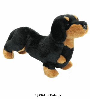 "Spats" Black & Tan Dachshund Plush 16" By Douglas Toy