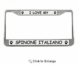 Spinone Italiano License Plate Frame