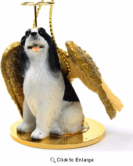 Springer Spaniel Angel Ornament Black-White