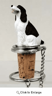 Springer Spaniel Bottle Stopper (Liver & White)