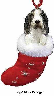 Springer Spaniel Christmas Stocking Ornament