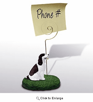 Springer Spaniel Note Holder (Liver & White)