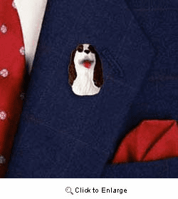 Springer Spaniel Pin Hand Painted Resin