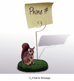 Squirrel Note Holder (Red)