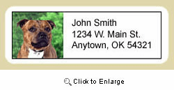 Staffordshire Bull Terrier Address Labels