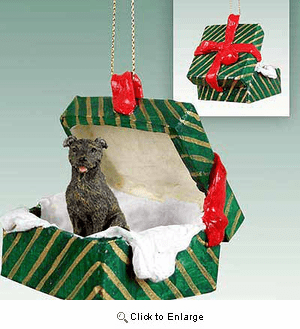 Staffordshire Bull Terrier Gift Box Christmas Ornament Brindle