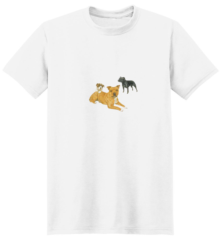 Staffordshire Bull Terrier T-Shirt - Trio of Three