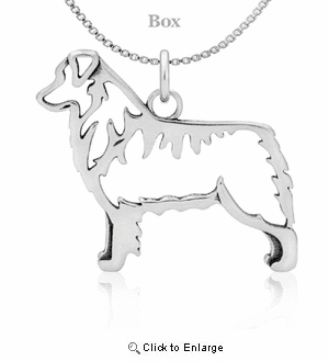 Sterling Silver Australian Shepherd Body Necklace