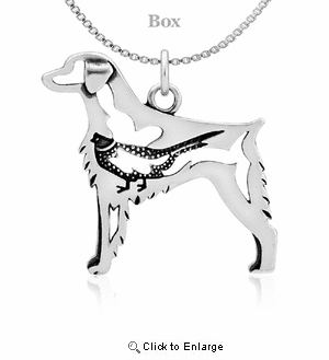 Sterling Silver Brittany W/Pheasant Necklace