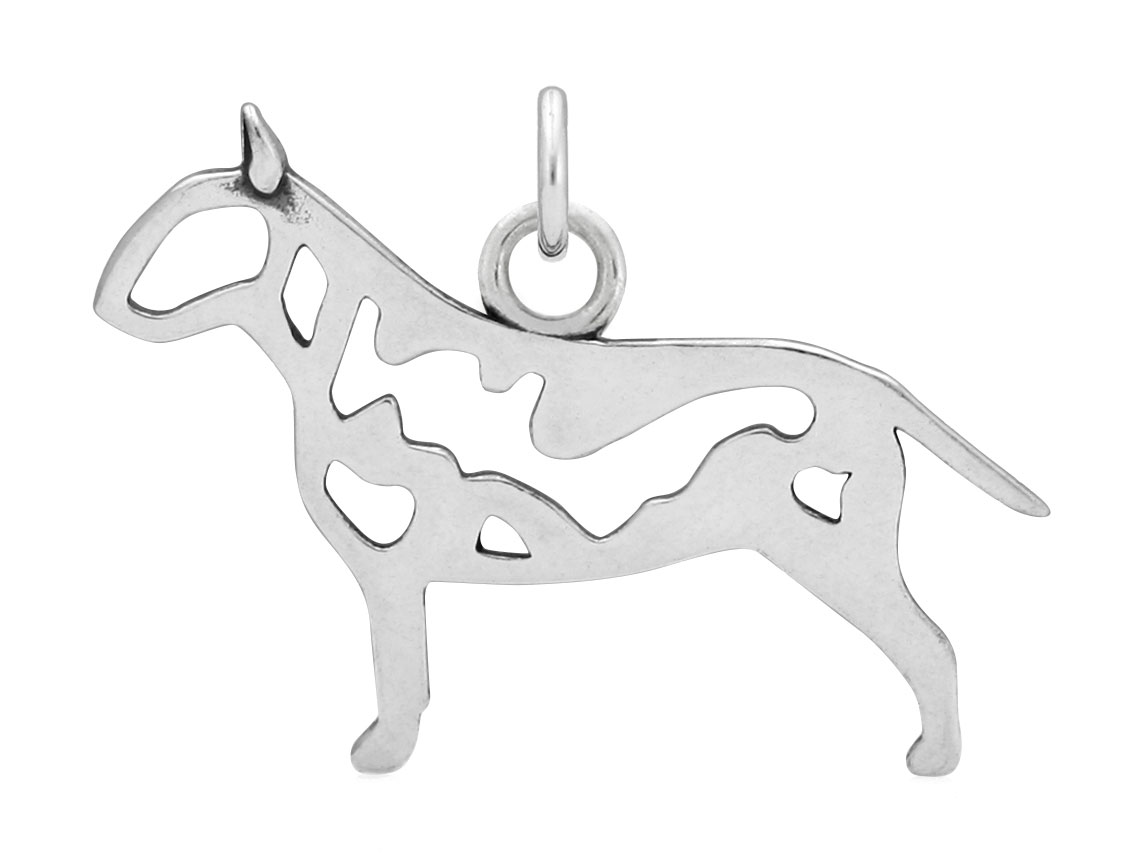 Sterling Silver Bull Terrier Body Necklace
