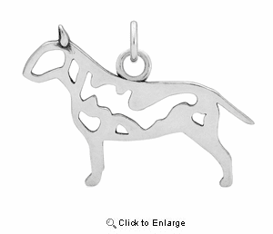 Sterling Silver Bull Terrier Body Necklace